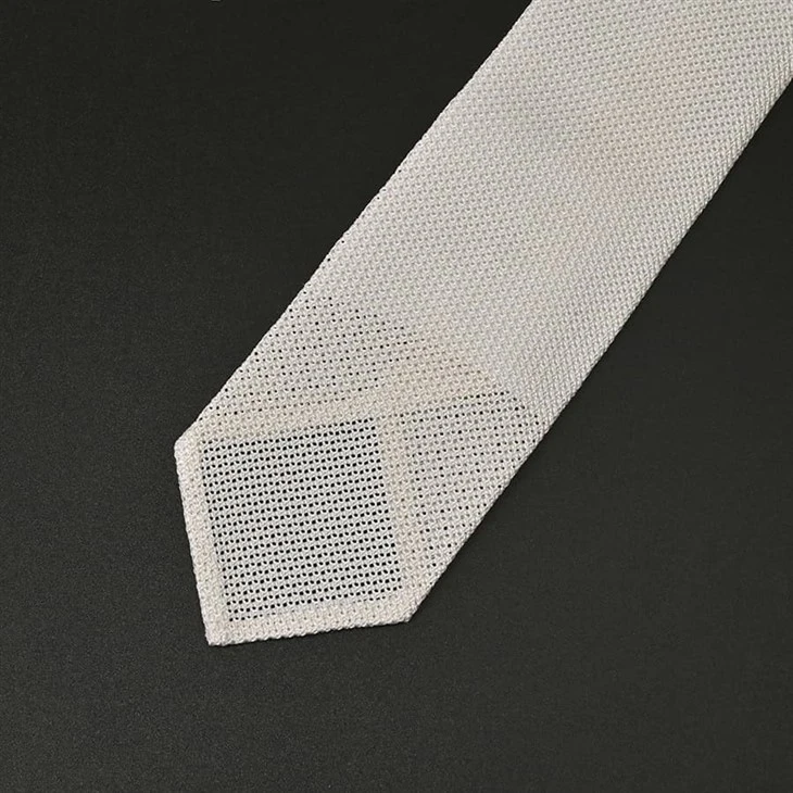 Garza Grossa White Grenadine Necktie