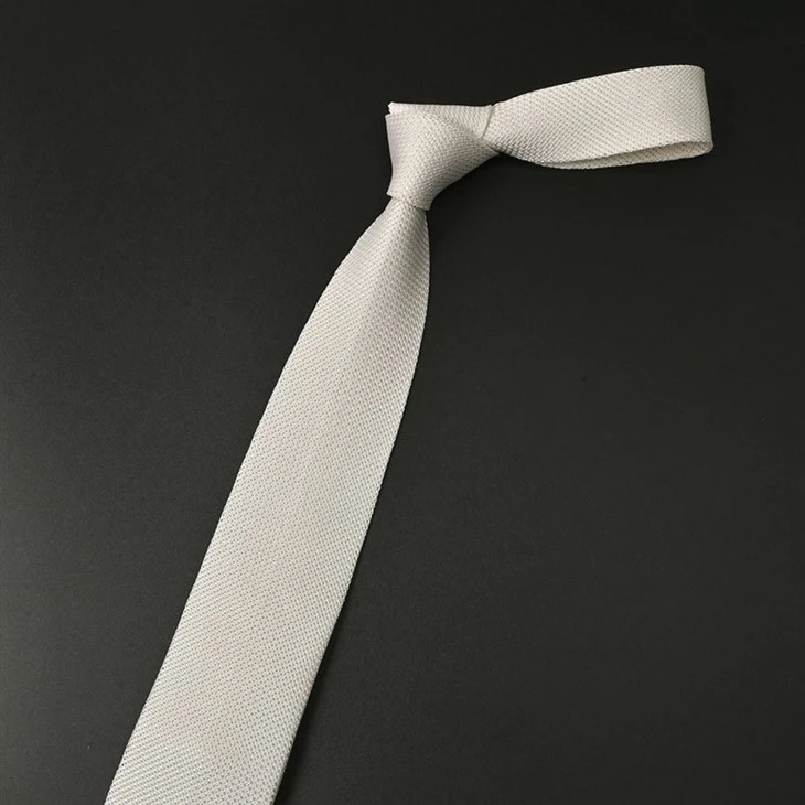 Garza Grossa White Grenadine Necktie